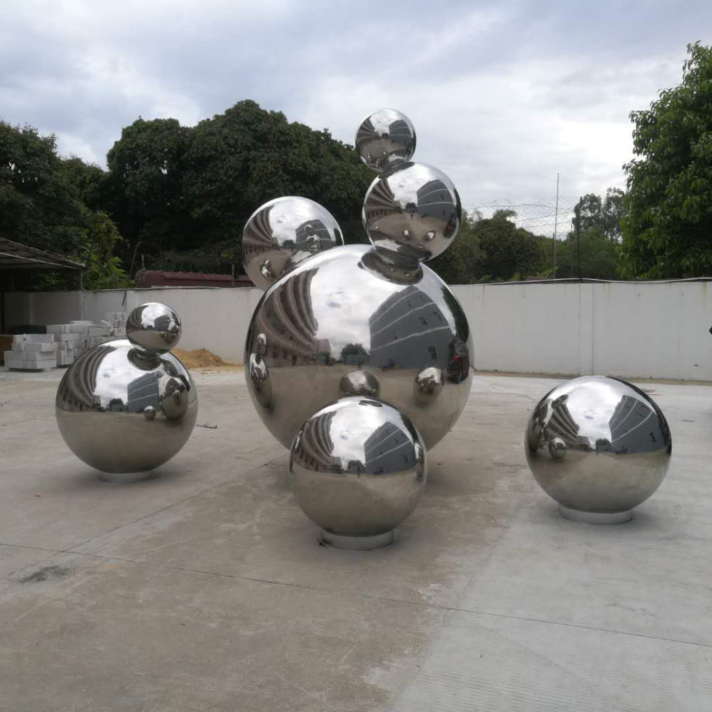 Large Outdoor Abstract Stainless Steel Sphere Sculpture Stainless Steel   1 5 1024x1024 