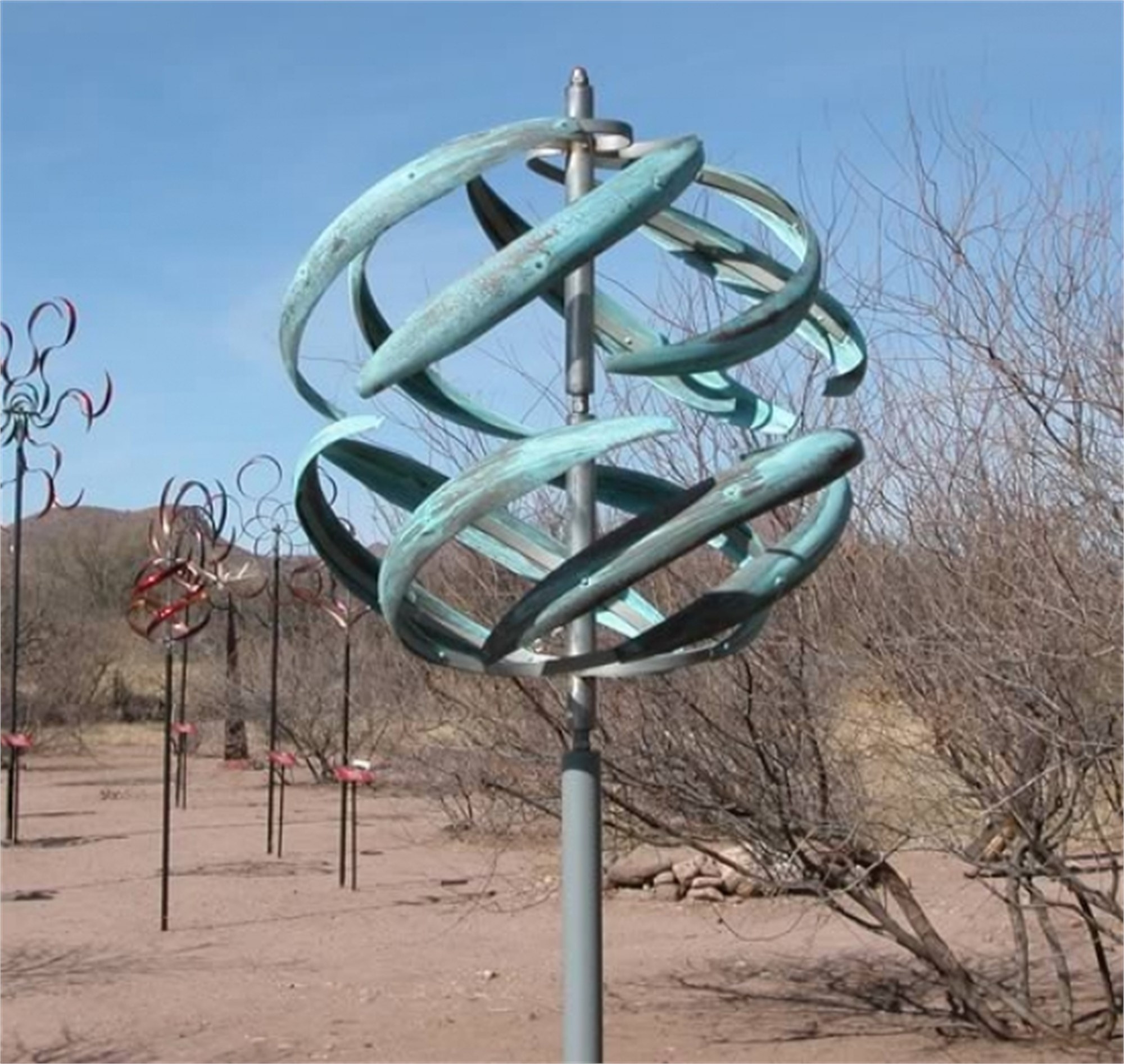 Stainless Steel Kinetic Wind Sculpture