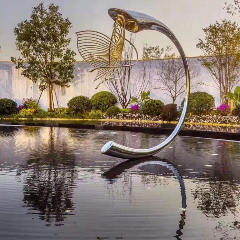 Modern Art Pine Cone Stainless Steel Outdoor Sculpture